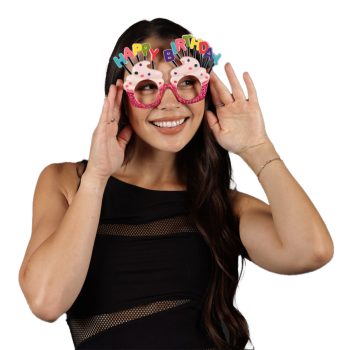 Unlit Happy Birthday Glitter Cupcake Party Eyeglasses All Products