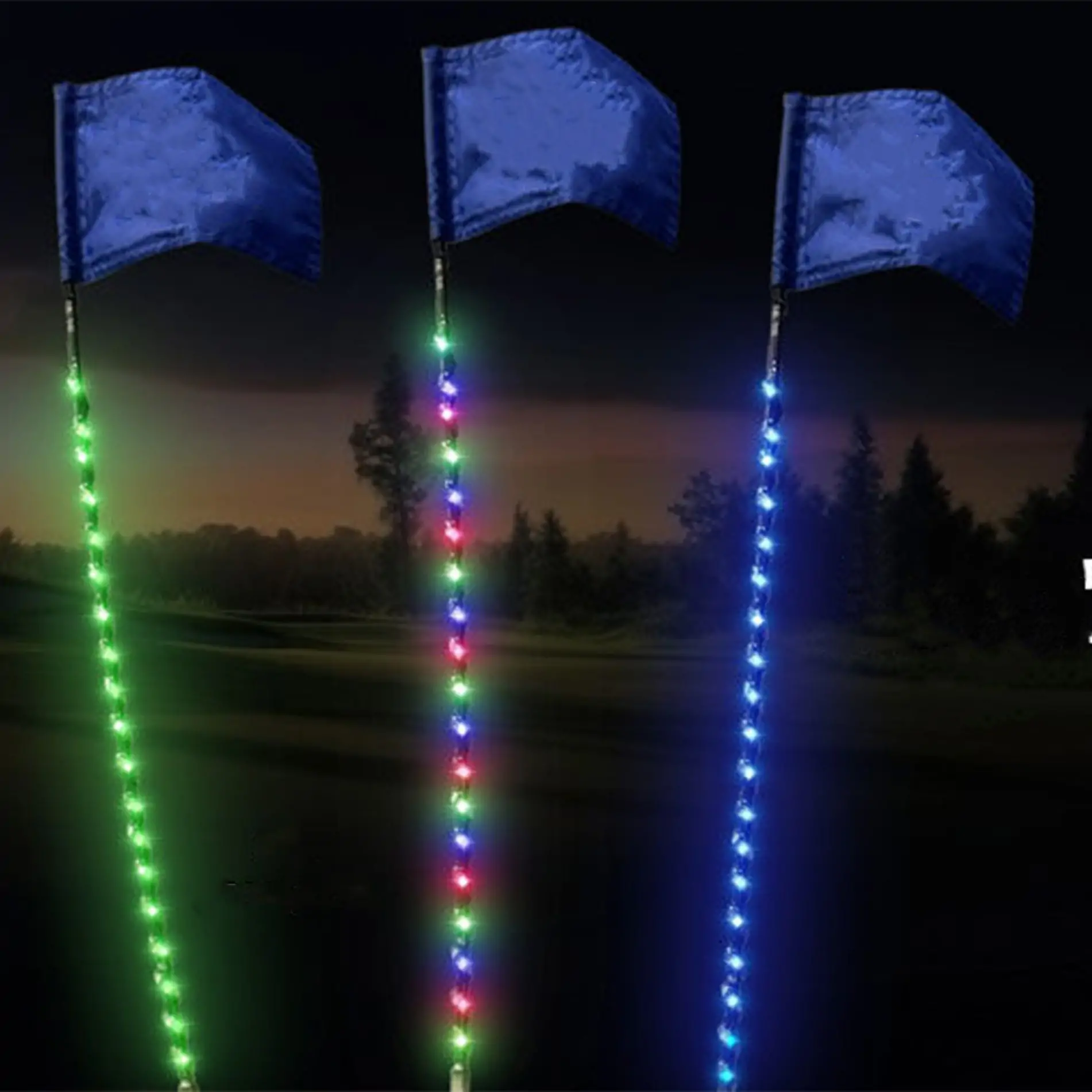 LED 38 Inch Multicolor Rechargeable Miniature Flag Stick with Remote Sold per piece All Products 3