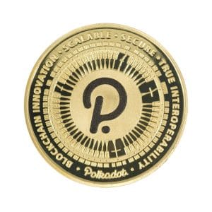 Polkadot Blockchain Crypto Gold Plated Coin Polkadot Blockchain Crypto Gold Plated Coin