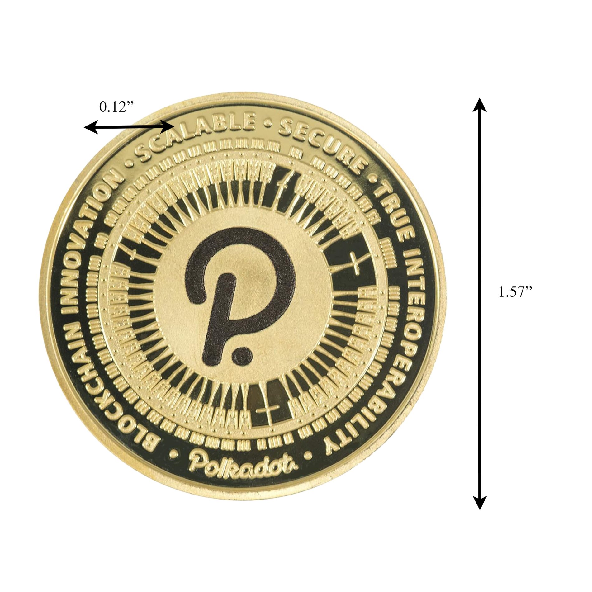 Polkadot Blockchain Crypto Gold Plated Coin All Products 4