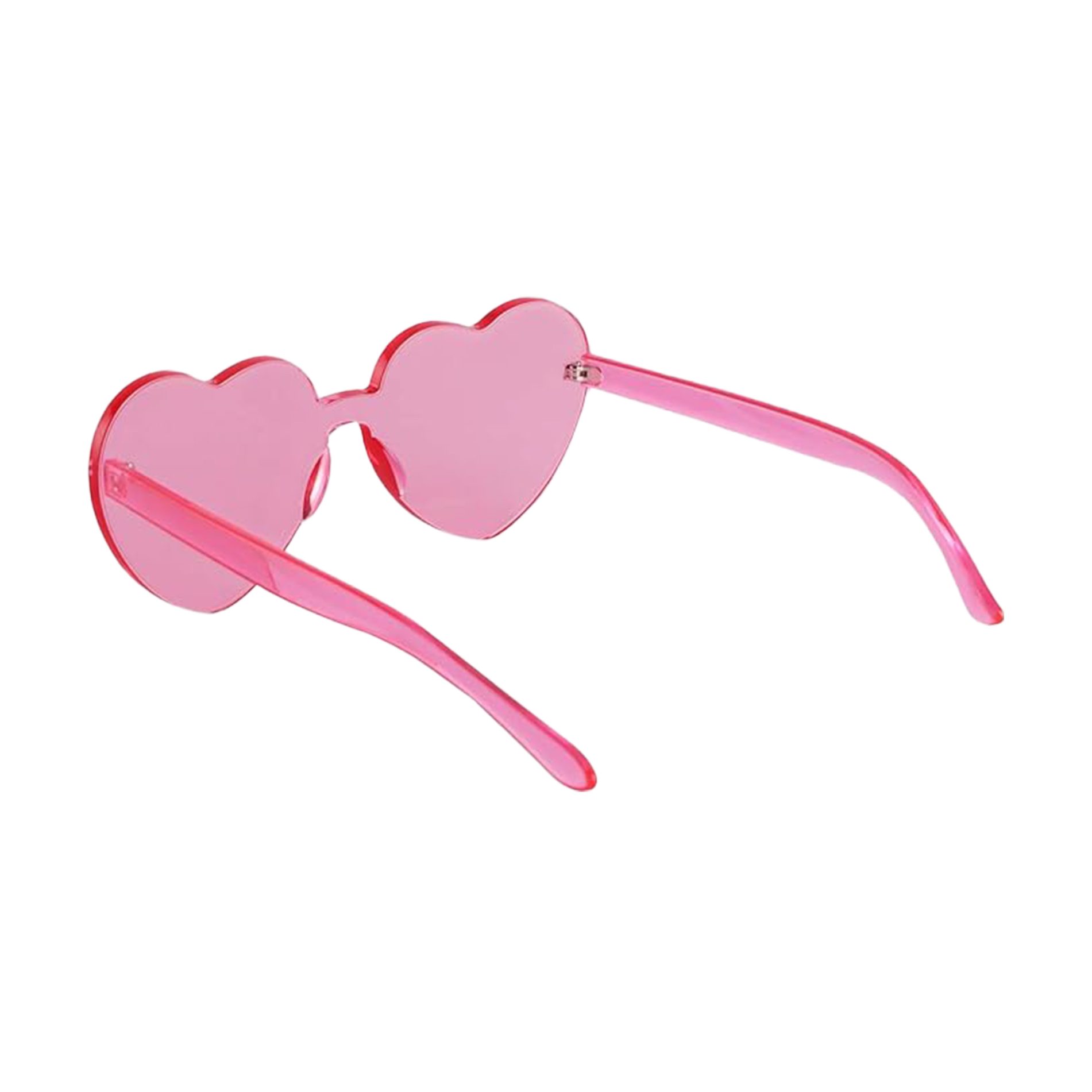 Unlit Heart Shaped Pink Frameless Fashion Glasses All Products 5