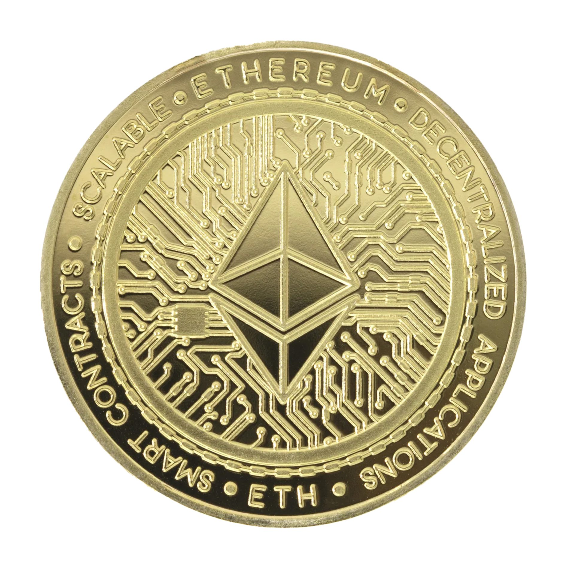 Ethereum Classic Blockchain Crypto Gold Plated Coin All Products 3