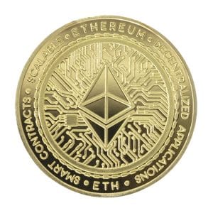 Ethereum Classic Blockchain Crypto Gold Plated Coin