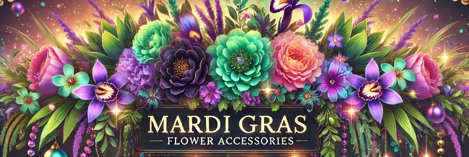 Mardi Gras Flower Accessories