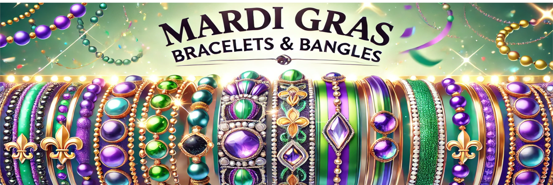 Mardi Gras Bracelets and Bangles