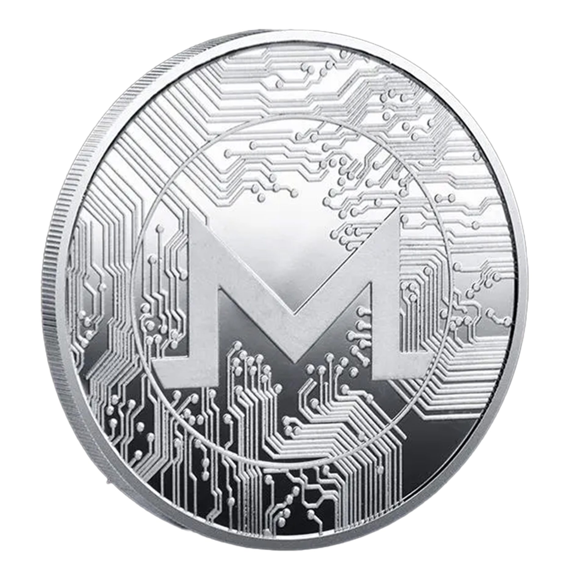 Monero Blockchain Crypto Silver Plated Coin All Products 5