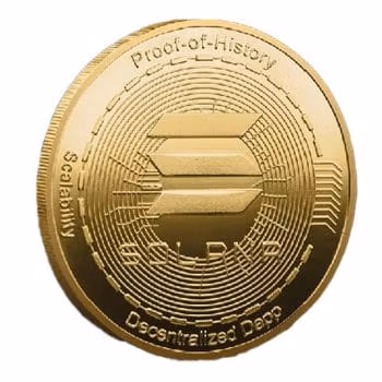 Solana Decentralized Depp Blockchain Crypto Gold Plated Coin All Products