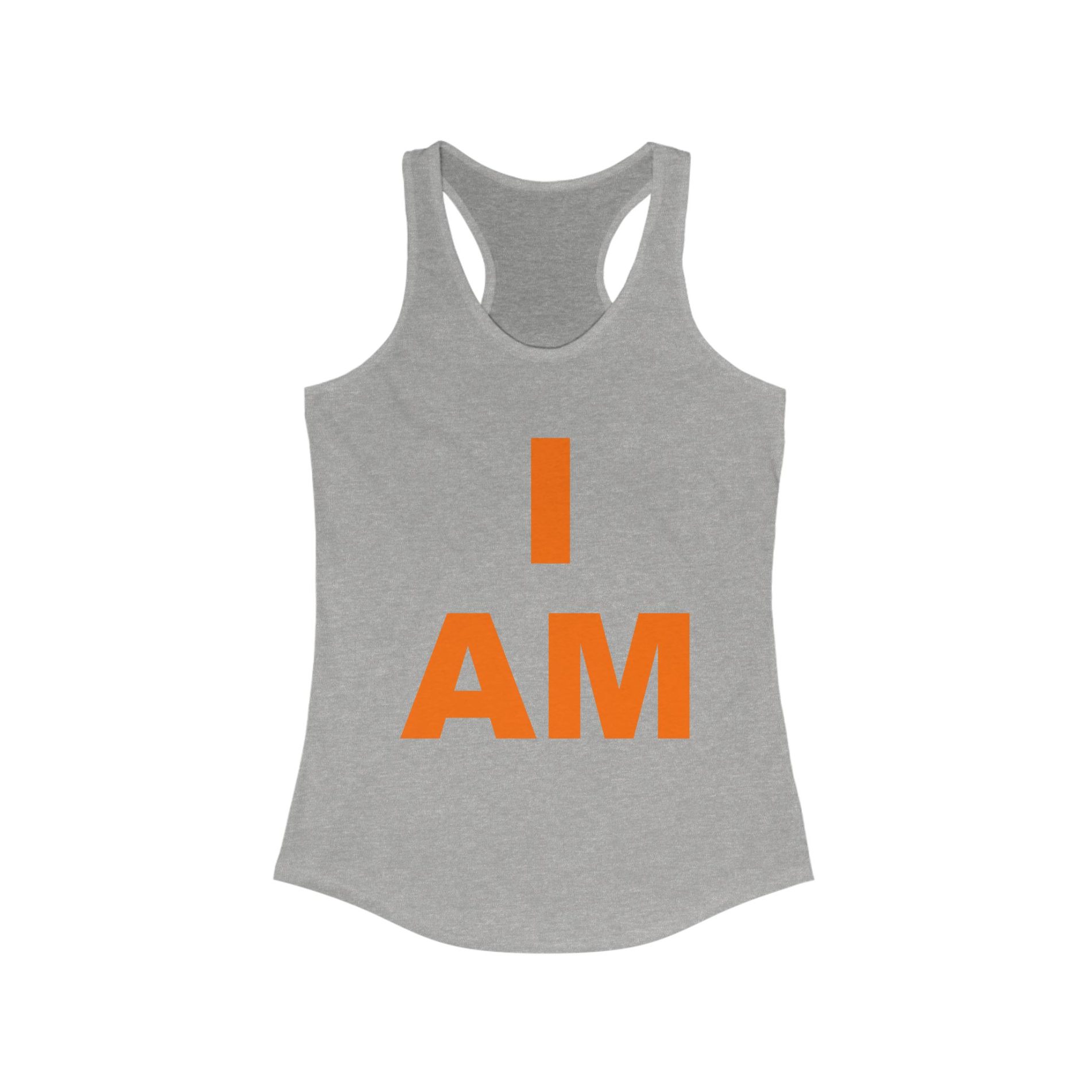 “I AM” Vitality Tank – Orange Print, Bold Energy Women’s Ideal Racerback Tank 9