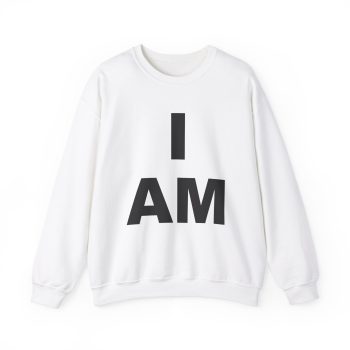 “I AM” Power Crewneck – Black Print, Bold & Timeless Unisex Heavy Blend™ Crewneck Sweatshirt