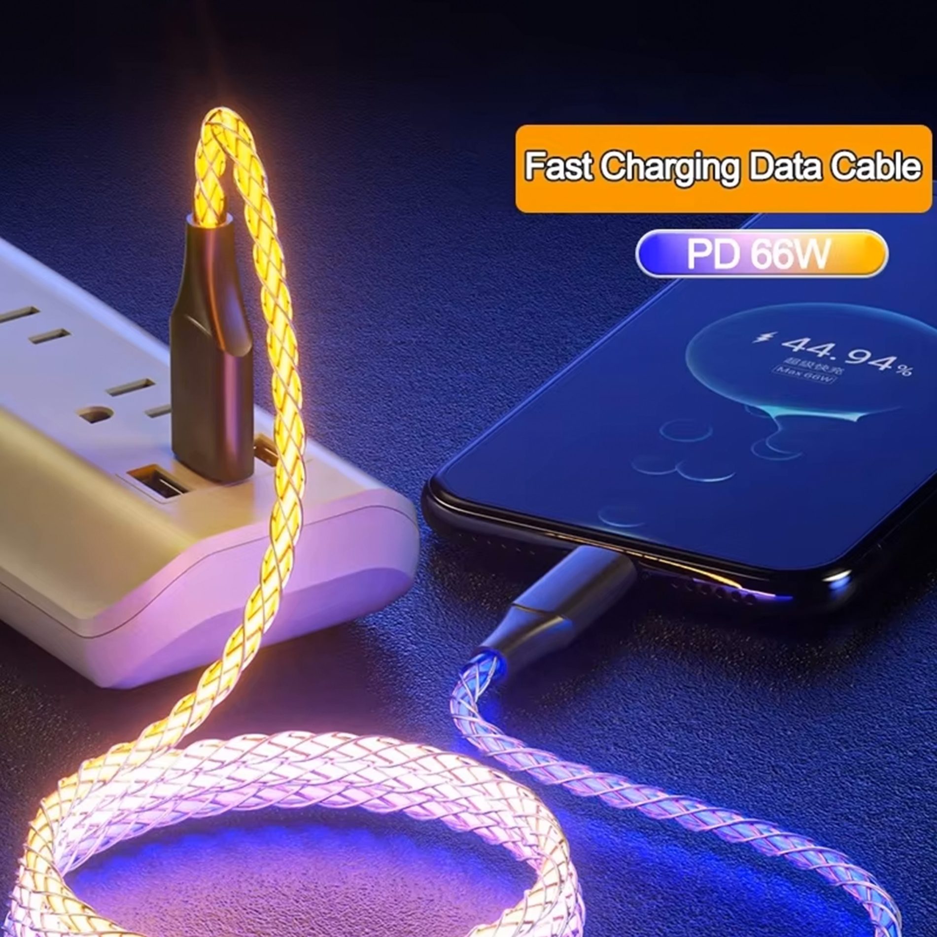 6A Fast Charging RGB Light Data Cable 66W TYPE-C Charger All Products 4