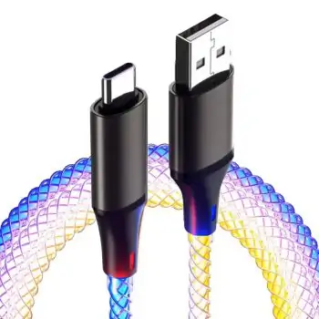 6A Fast Charging RGB Light Data Cable 66W TYPE-C Charger All Products