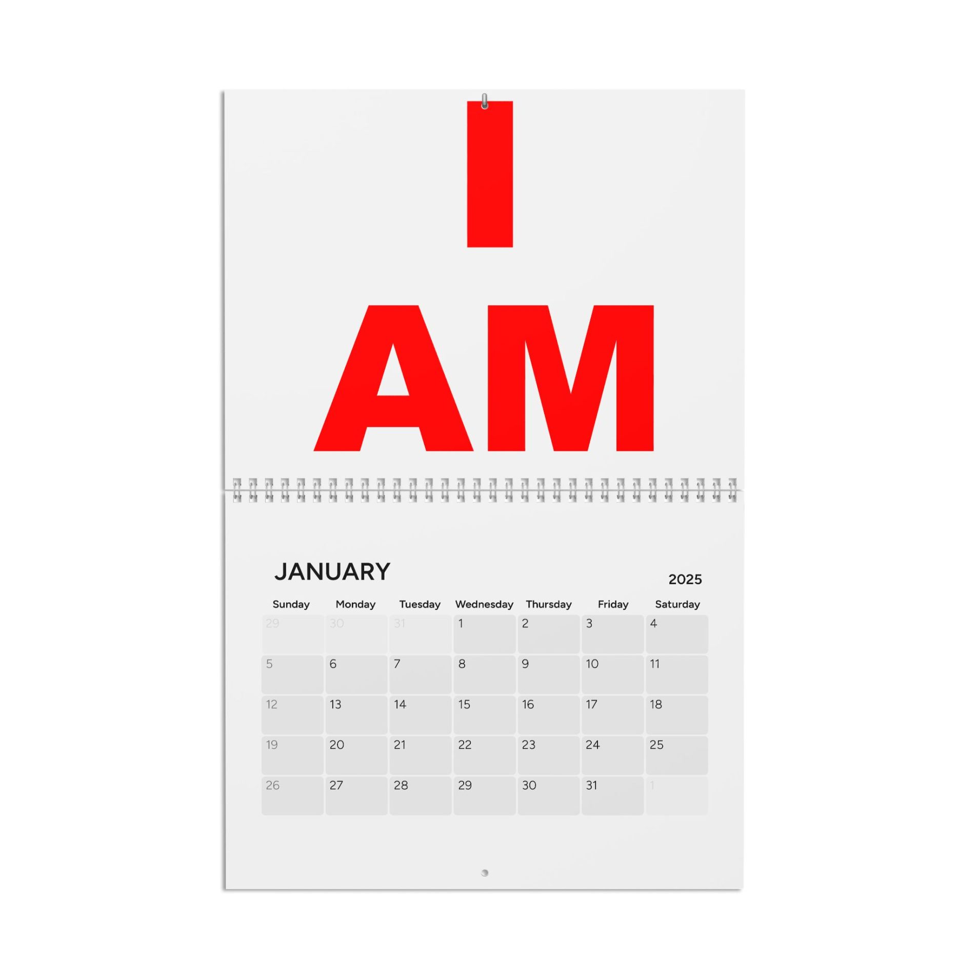 “I AM” Affirmation Calendar – A Journey of Empowerment (Colorful Monthly Design) Calendar (2025) 4