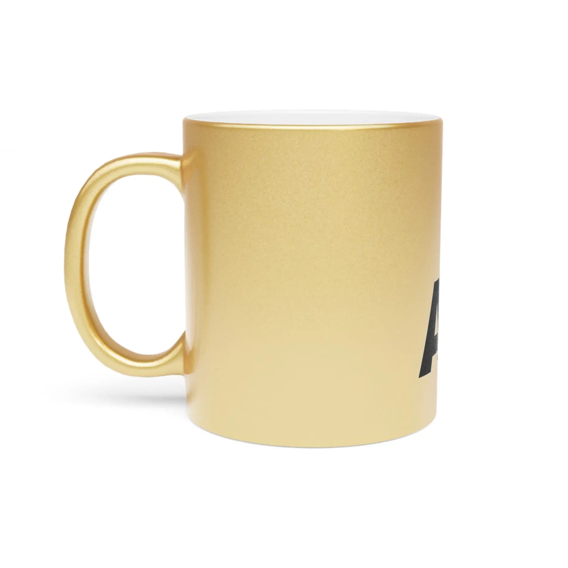 “I AM” Consciousness Mug – Bold Affirmation (Gold or Silver with Black Text) Metallic Mug (SilverGold) Non-Light Up Apparel 8