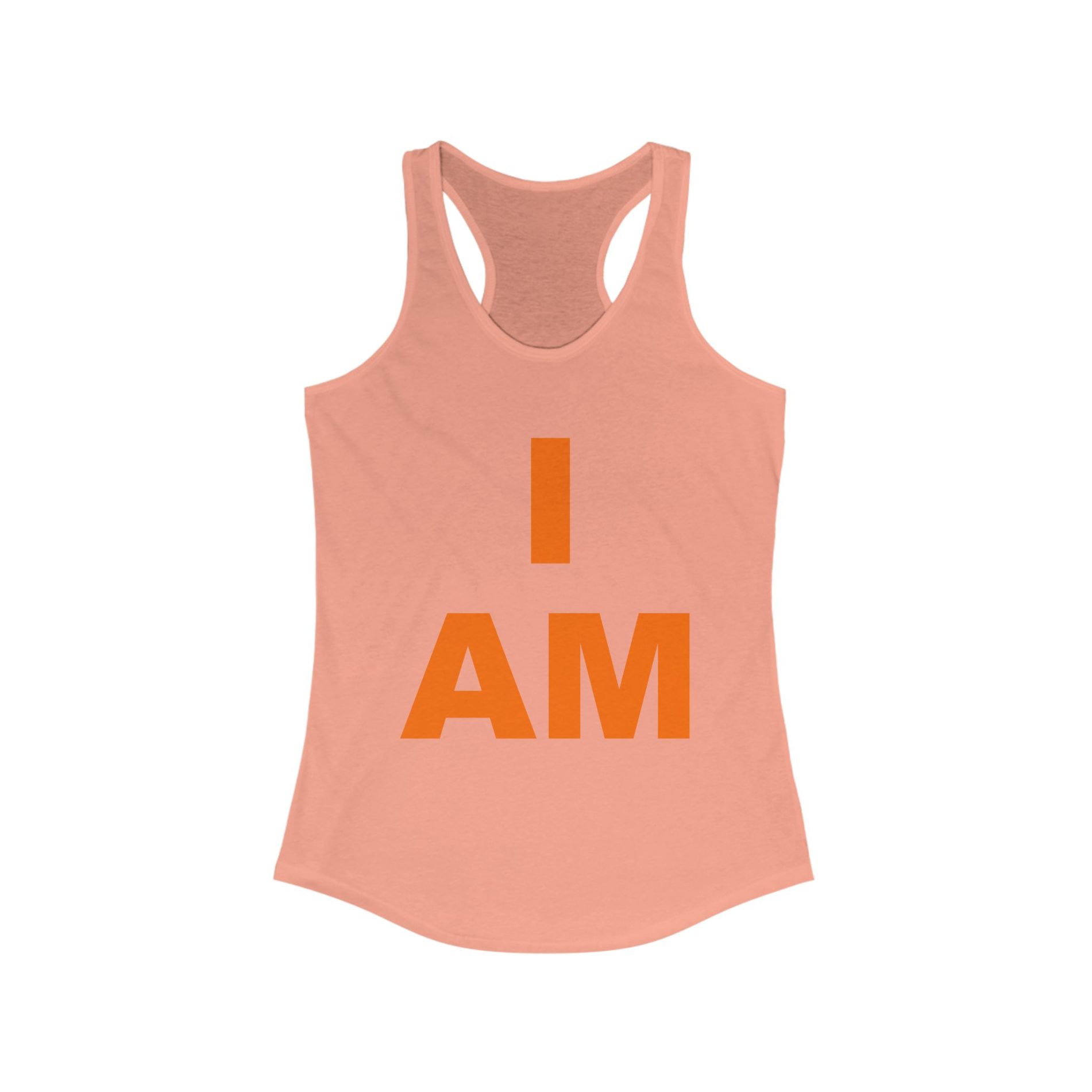 “I AM” Vitality Tank – Orange Print, Bold Energy Women’s Ideal Racerback Tank 5