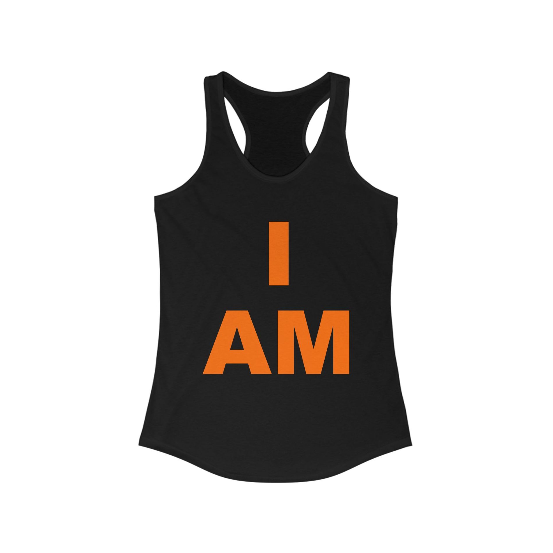 “I AM” Vitality Tank – Orange Print, Bold Energy Women’s Ideal Racerback Tank 7