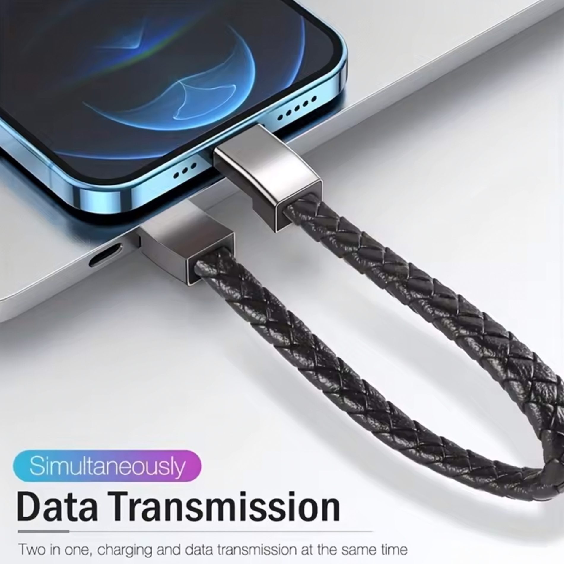 USB C to USB C Fast Charging Data Cable Braided Leather Bracelet PD 60W All Products 5