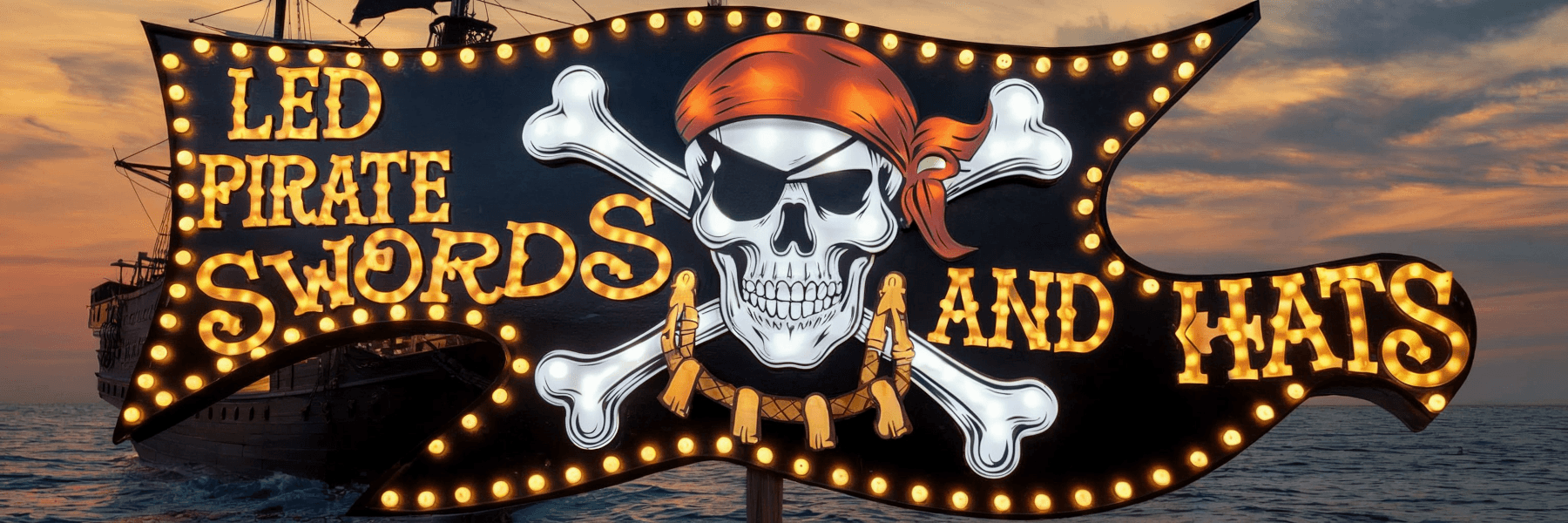 LED Pirate Swords and Hats