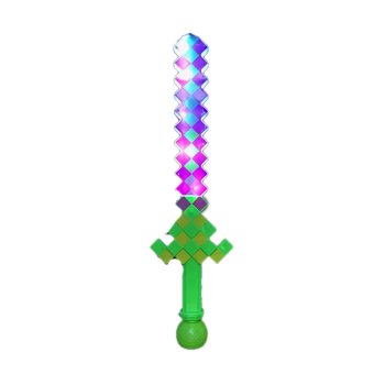 Light Up Mardi Gras Pixelated Bubble Sword with Sound All Products