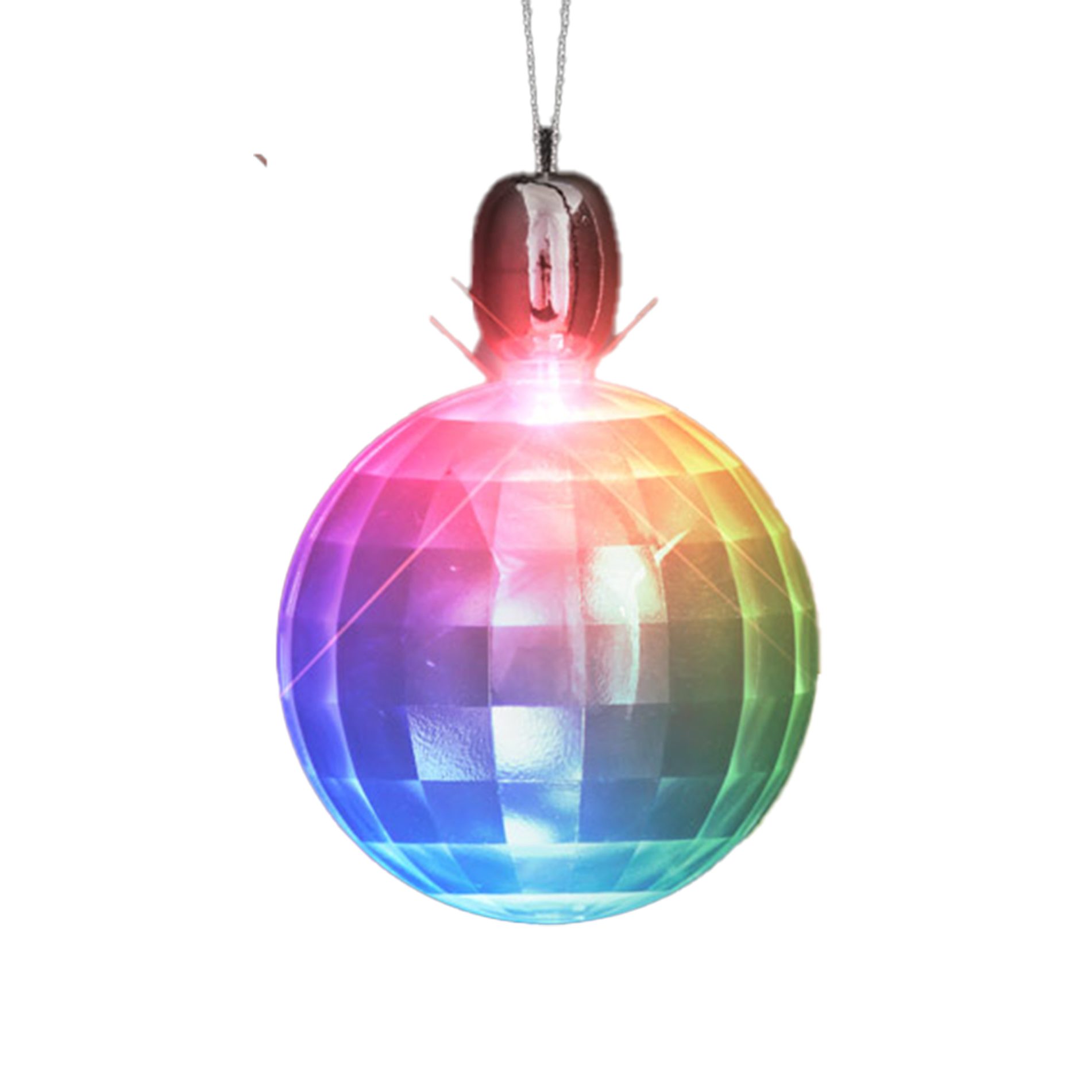 Mini Acrylic Disco Prism Ball LED Multicolor Pendant Necklace All Products 3