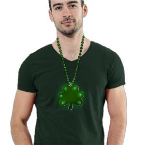 Pack of 18 Irish Pride Light Up Shamrock Medallion Beaded Necklaces All Products