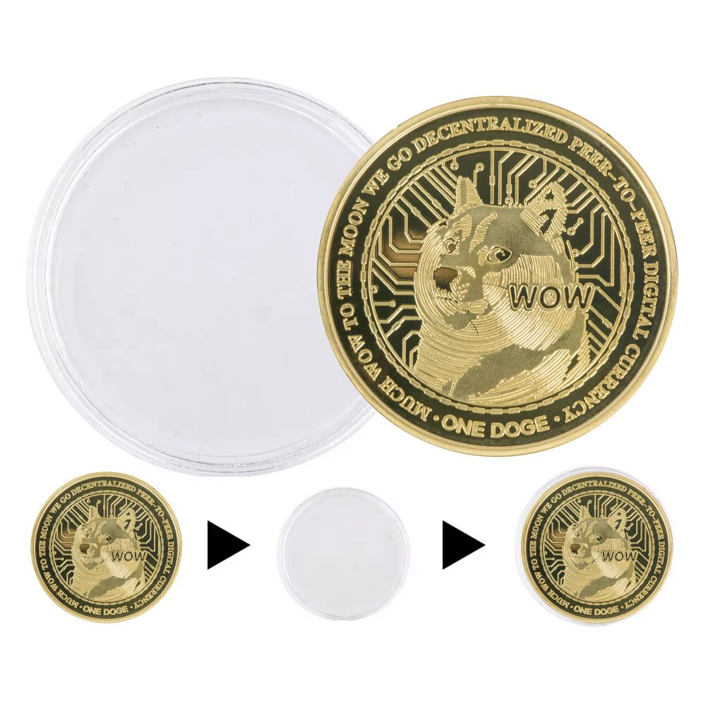 Shiba Inu Much WOW Dogecoin Commemorative Gold Coin All Products 7