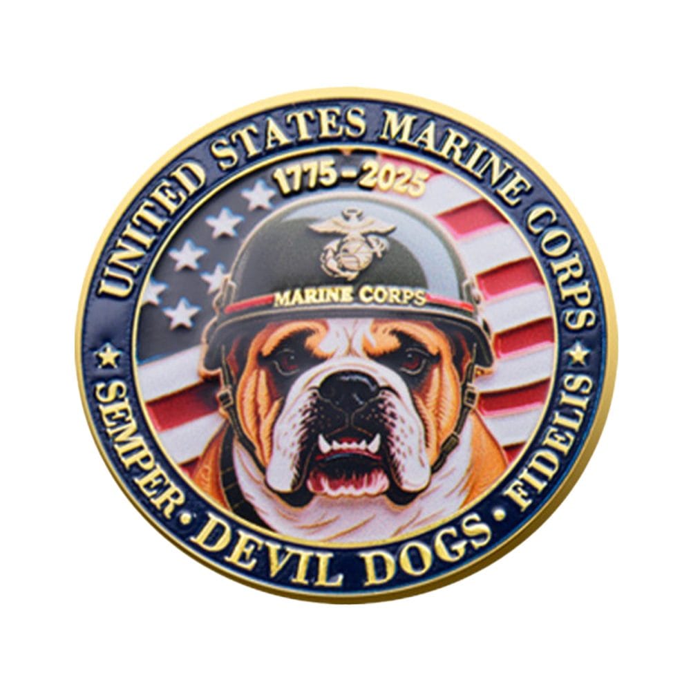 US Marine Corps 250th Anniversary Challenge Gold Plated Coin All Products 3