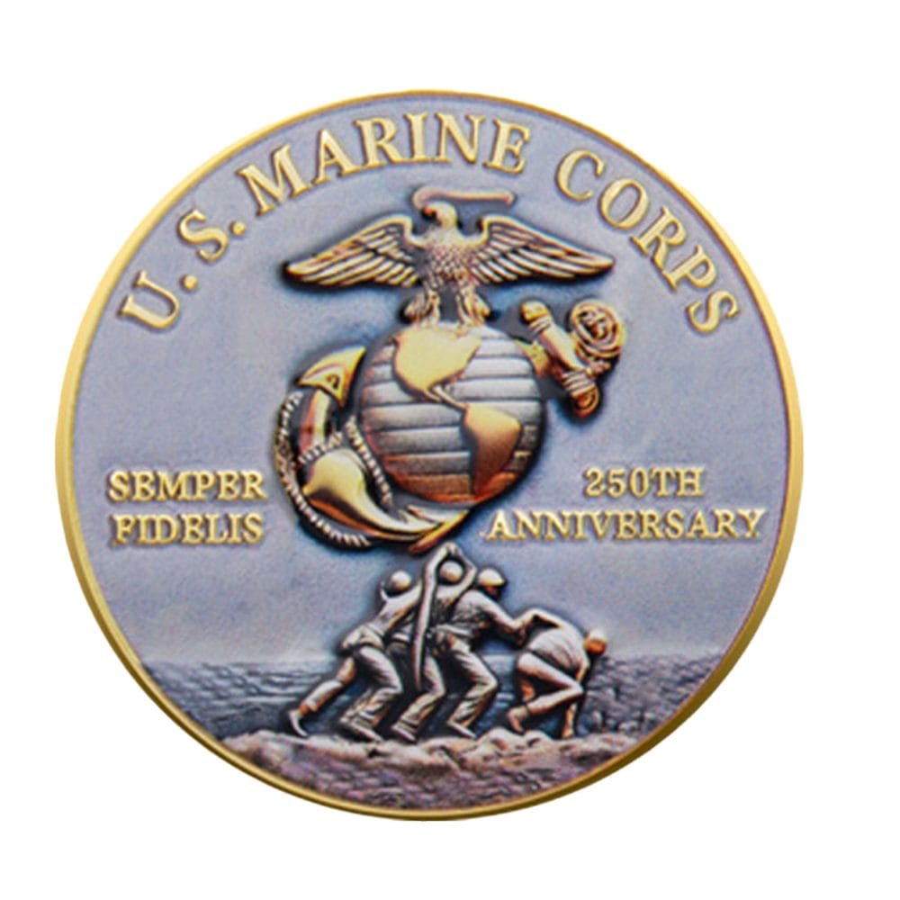 US Marine Corps 250th Anniversary Challenge Gold Plated Coin All Products 5
