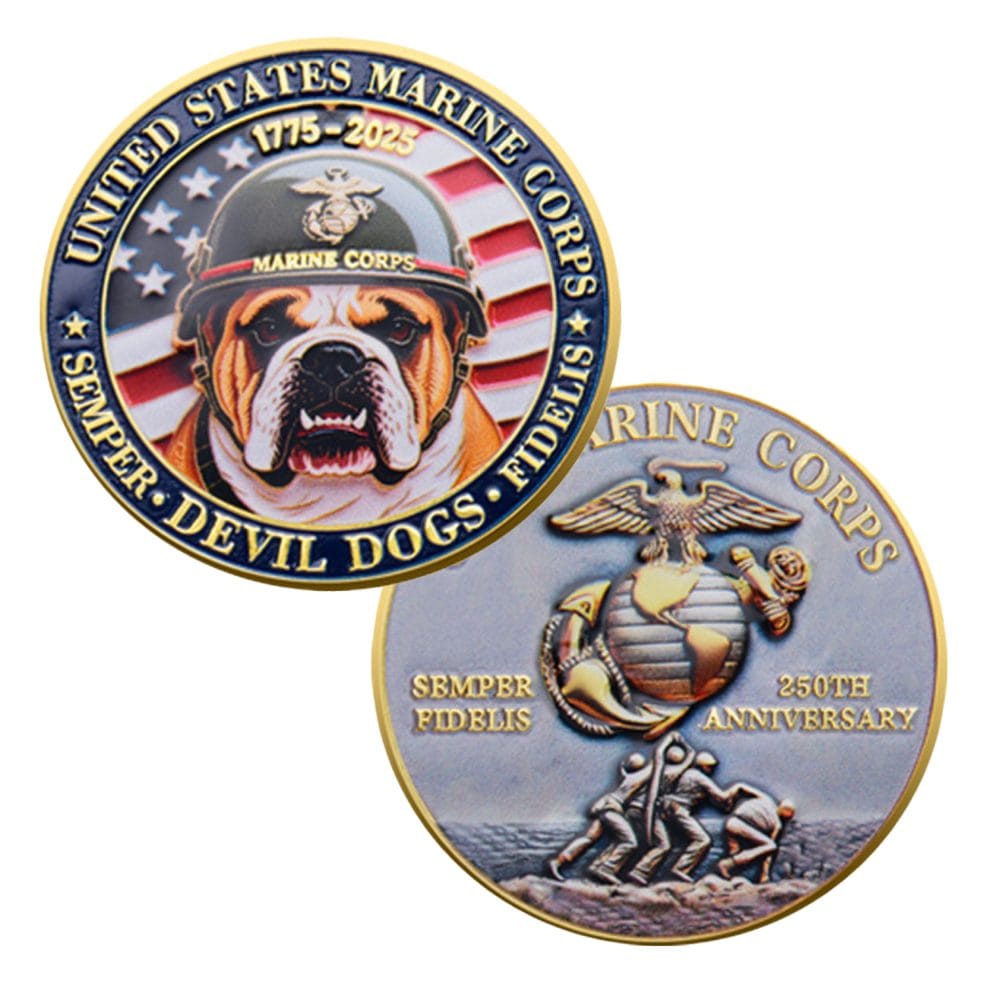 US Marine Corps 250th Anniversary Challenge Gold Plated Coin All Products 6