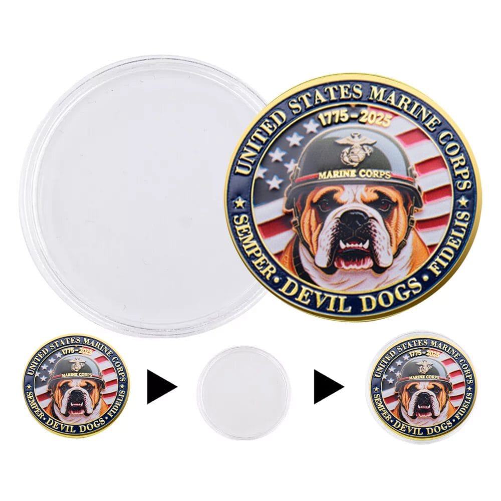 US Marine Corps 250th Anniversary Challenge Gold Plated Coin All Products 7