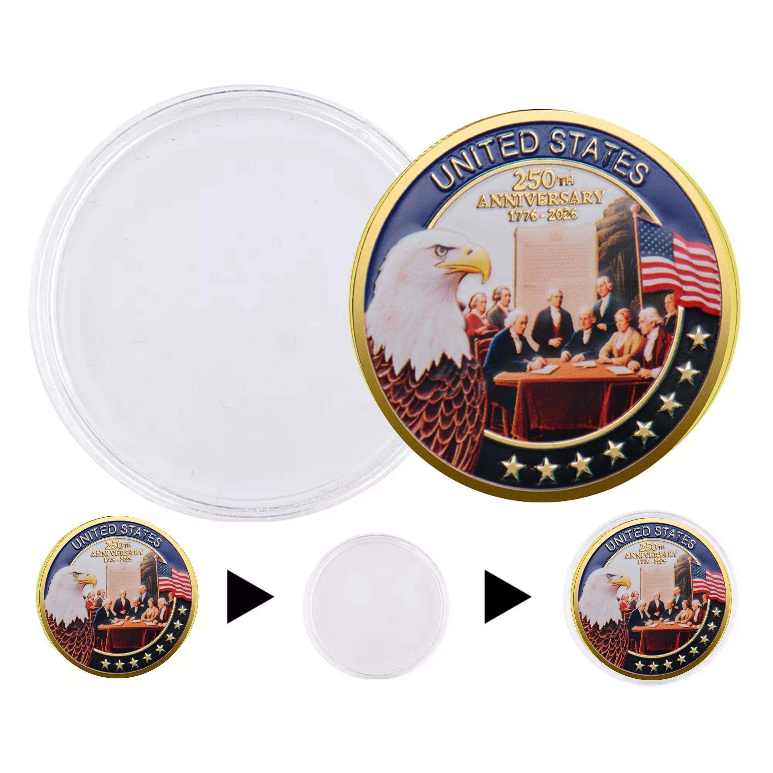 250th Anniversary of the United States Commemorative Gold Plated Coin Founders Edition All Products 250th Anniversary of the United States Commemorative Gold Plated Coin Founders Edition All Products 7