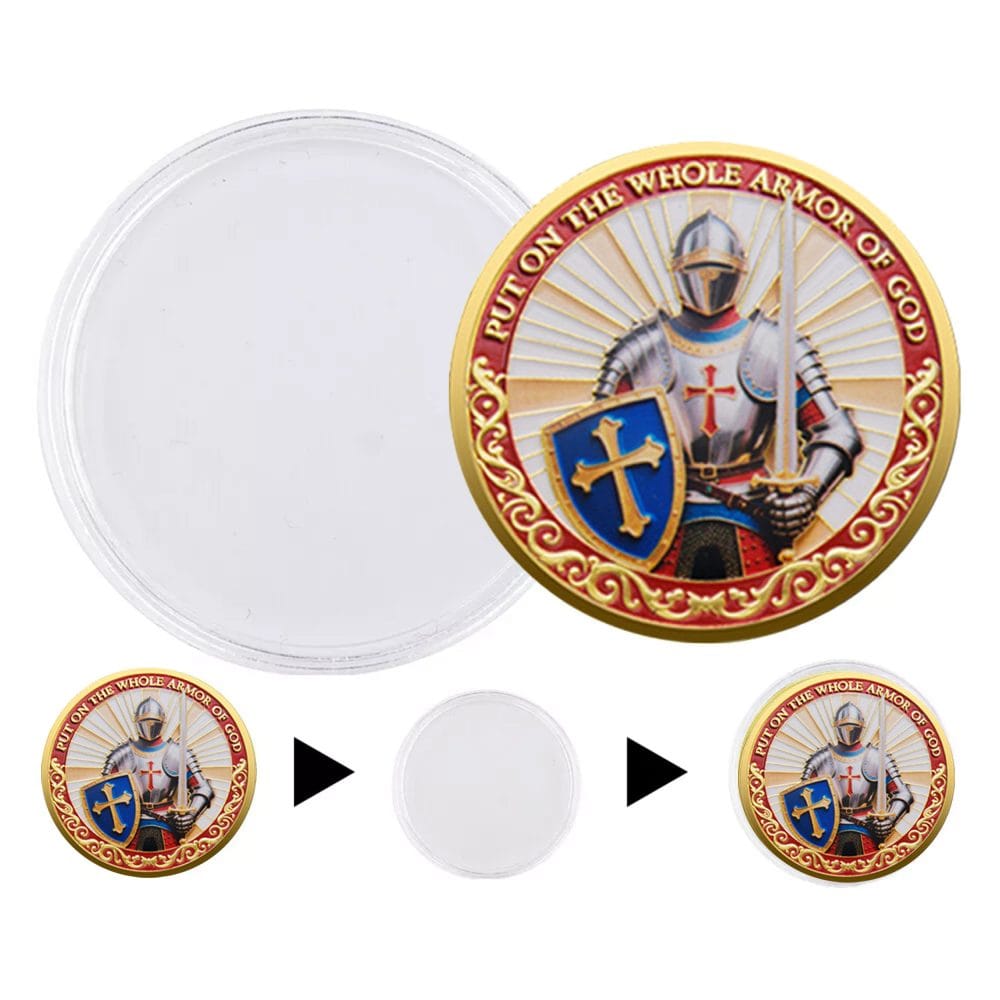 Guardian Edition Put on the Whole Armor of God Christian Gold Plated Coin All Products 7