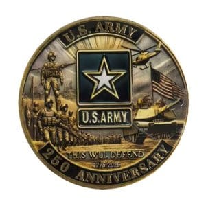 US Army 250th Anniversary Bronze Plated Commemorative Coin 4th of July