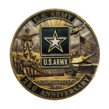 US Army 250th Anniversary Bronze Plated Commemorative Coin All Products