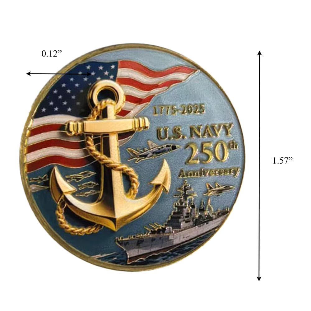 1775 to 2025 US Navy 250th Anniversary Commemorative Coin Battleship Edition All Products 4