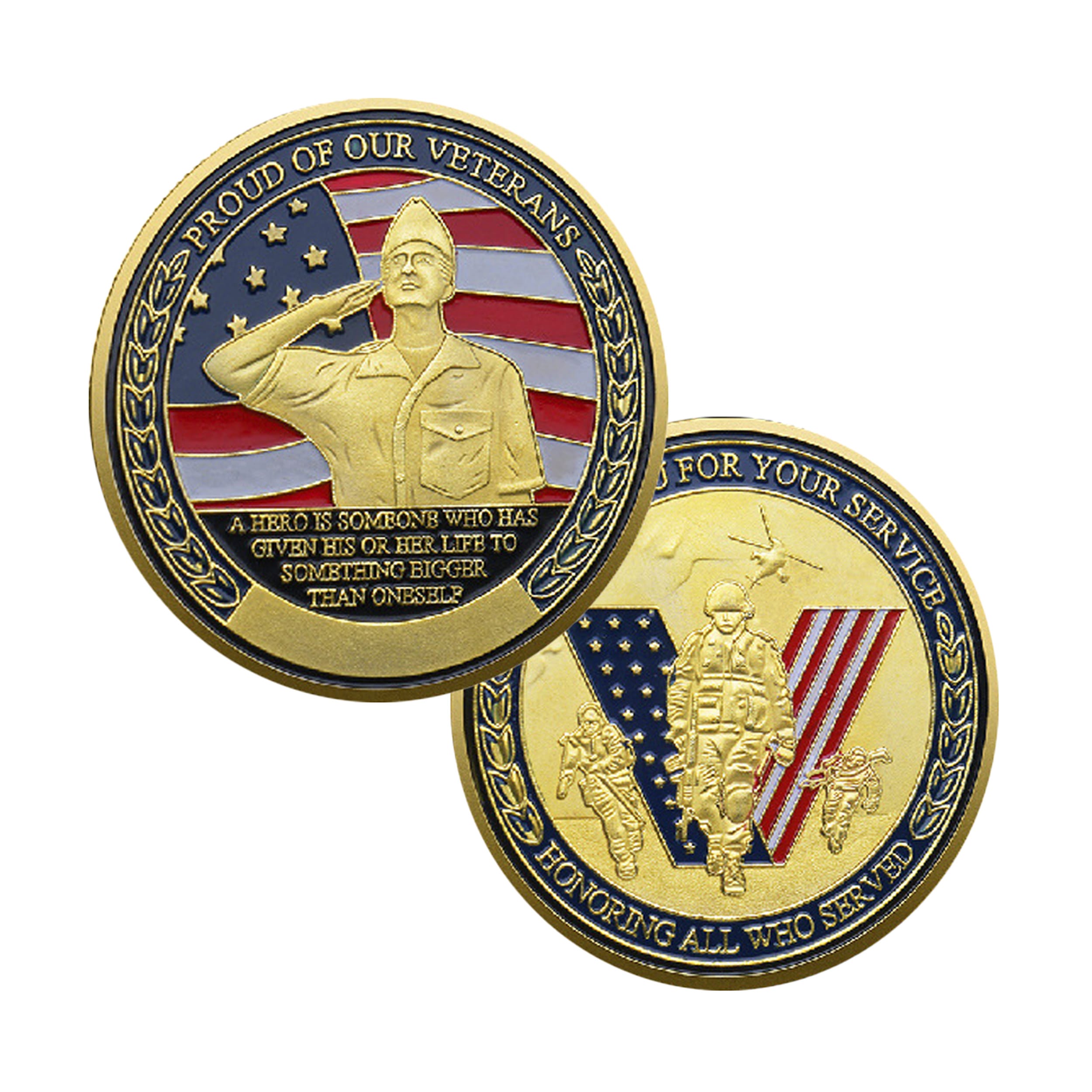 Gold Plated Veterans Tribute Challenge Coin Saluting Soldier and USA Flag Design All Products Gold Plated Veterans Tribute Challenge Coin Saluting Soldier and USA Flag Design All Products 6