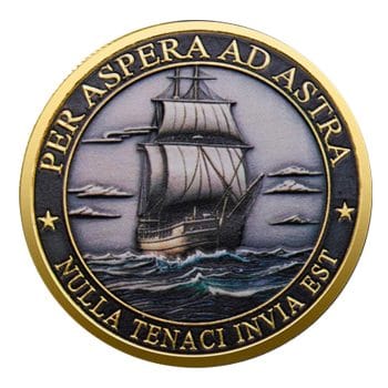 Per Aspera Ad Astra Motivational Nautical Challenge Gold Plated Coin All Products Per Aspera Ad Astra Motivational Nautical Challenge Gold Plated Coin All Products