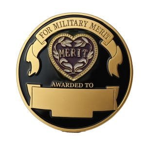 Custom 1782-1932 Purple Heart Military Merit Division Challenge Coins Premium Hard Enamel Collectibles with Clear Case All Products