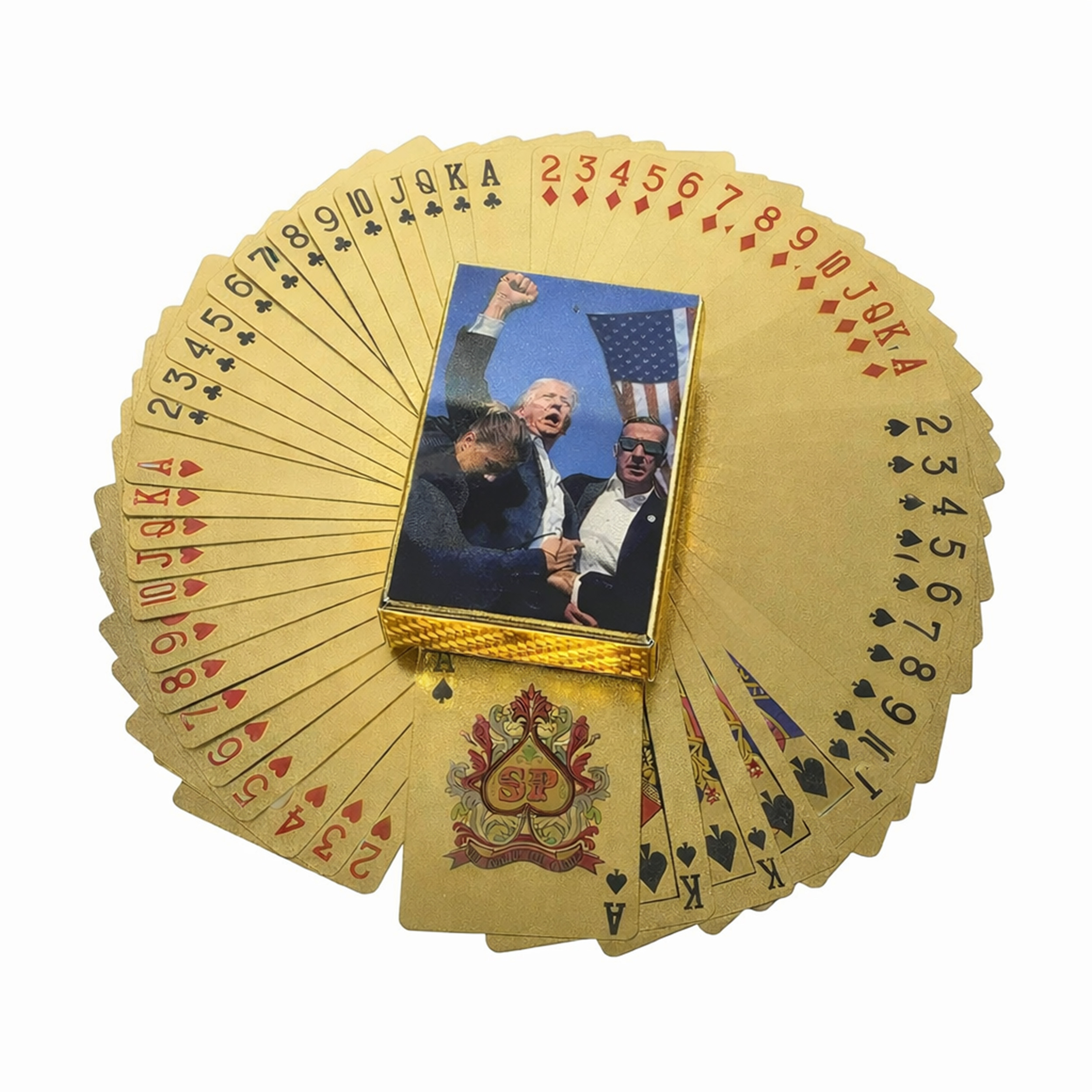 Fight for Freedom Rally 47th President 24k Gold Foil Plated Waterproof Playing Cards 24K Gold and Silver Plated Replica Bills Fight for Freedom Rally 47th President 24k Gold Foil Plated Waterproof Playing Cards 24K Gold and Silver Plated Replica Bills 3