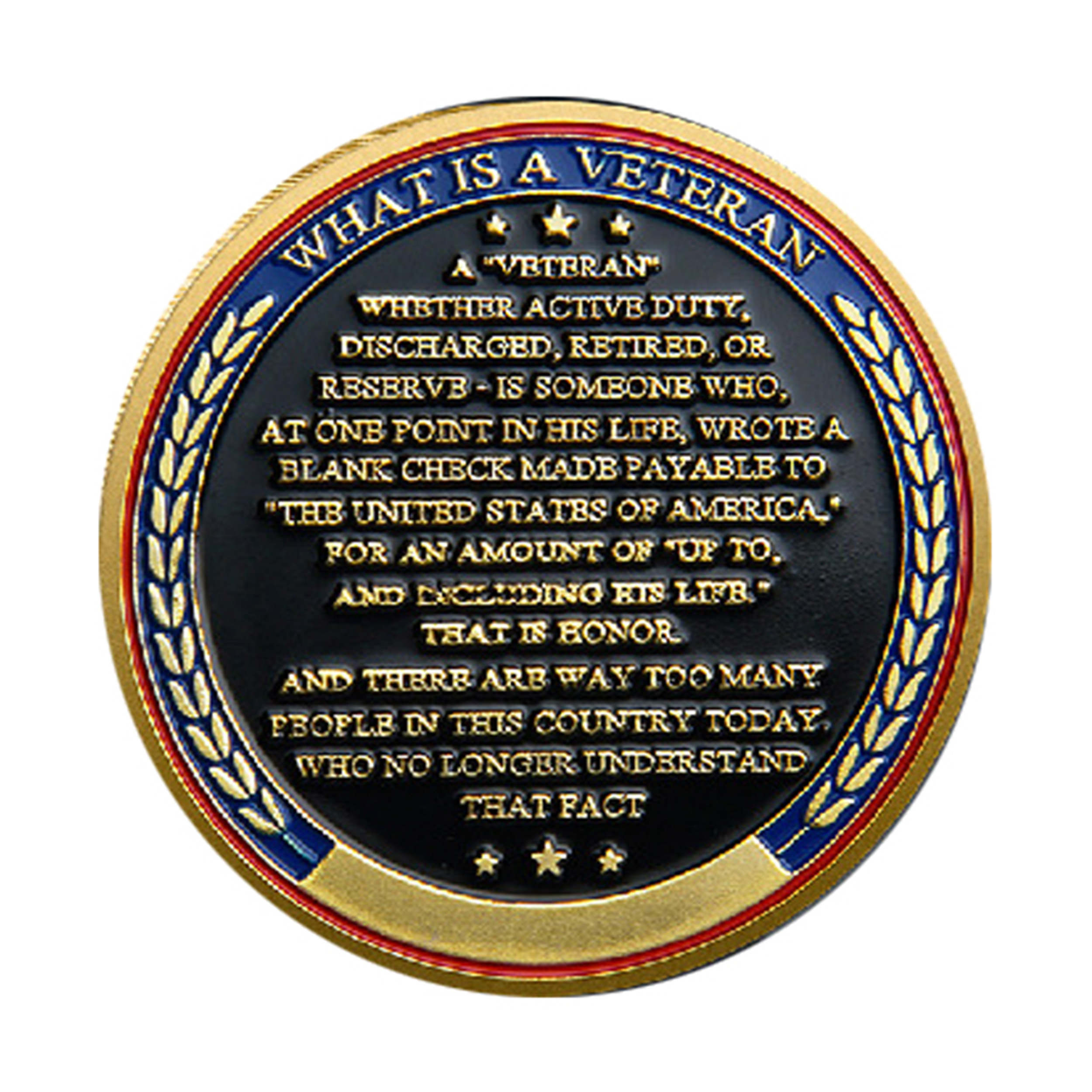 Honor the Veterans Gold Plated Challenge Coin All Products Honor the Veterans Gold Plated Challenge Coin All Products 5
