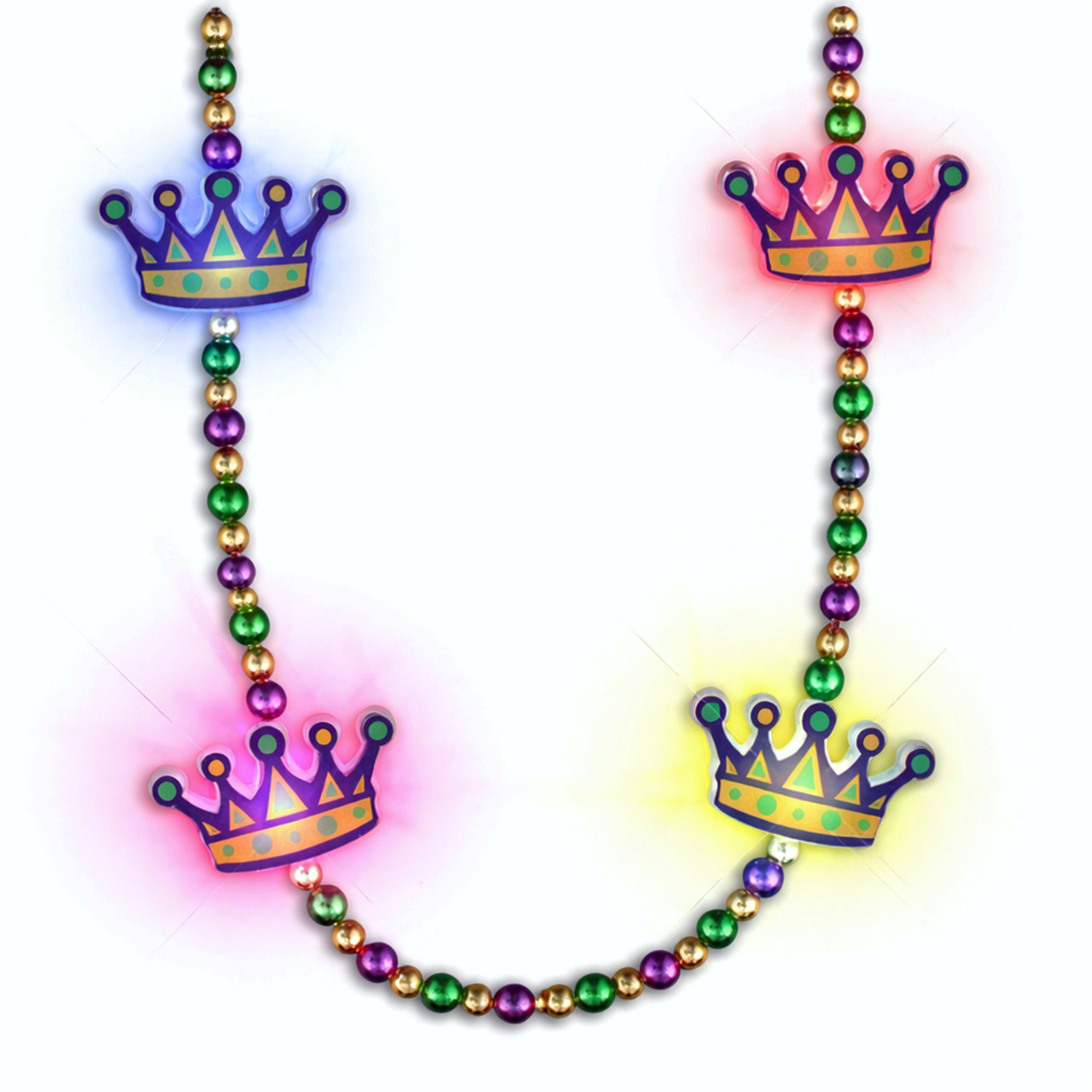 Light Up King Crown Mardi Gras Beads Necklace All Products Light Up King Crown Mardi Gras Beads Necklace All Products 4