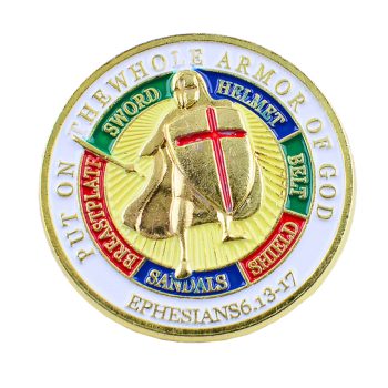 Put On the Whole Armor of God Gold Plated Hard Enamel Lapel Pin All Products