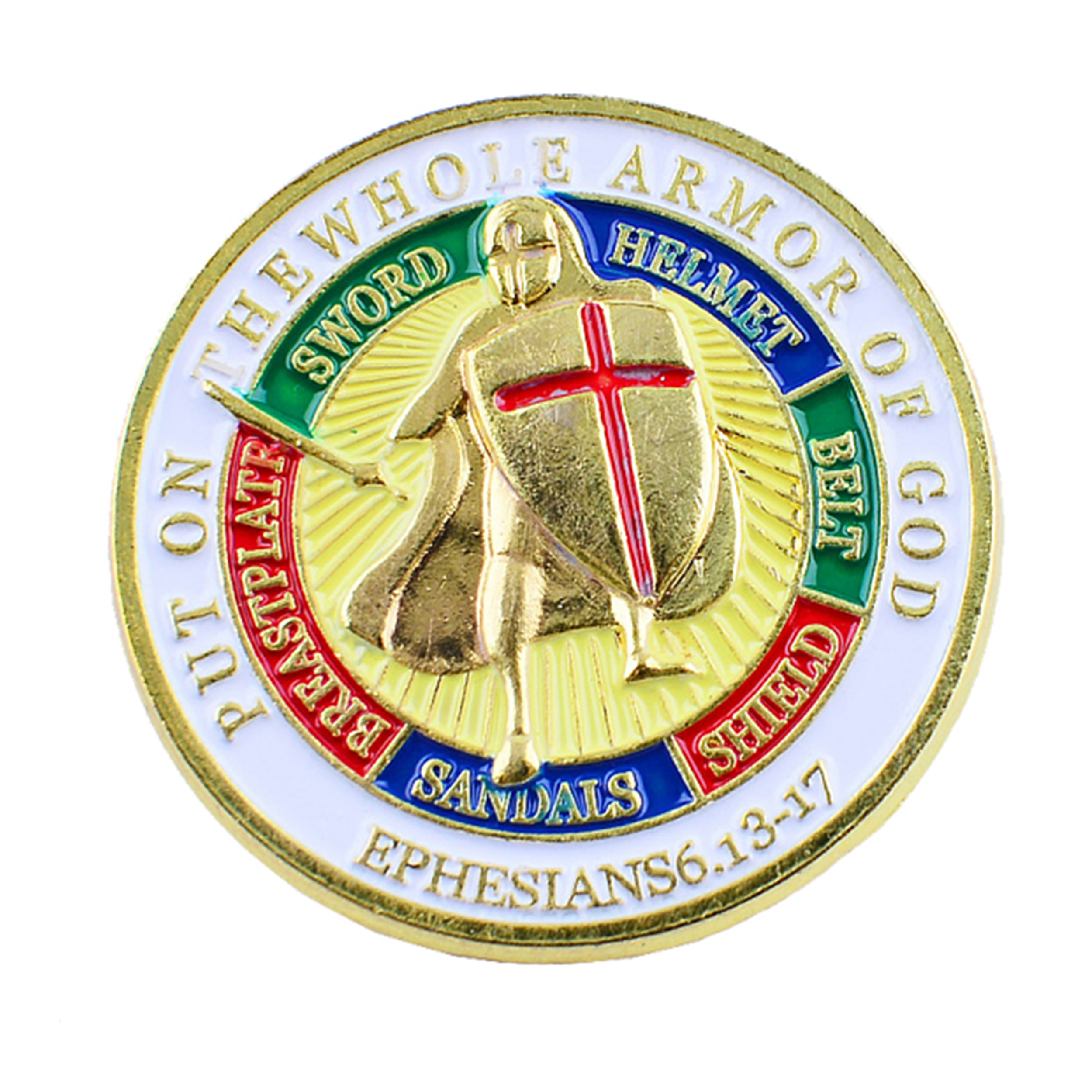 Put On the Whole Armor of God Gold Plated Hard Enamel Lapel Pin All Products Put On the Whole Armor of God Gold Plated Hard Enamel Lapel Pin All Products 3