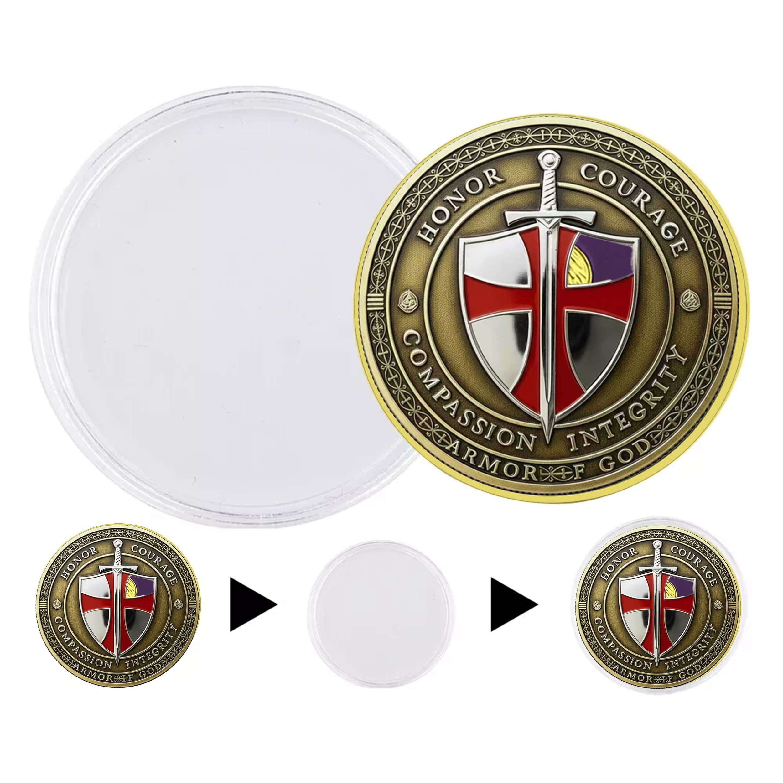 Covenant Edition Put on the Whole Armor of God Christian Gold Plated Coin All Products Covenant Edition Put on the Whole Armor of God Christian Gold Plated Coin All Products 7