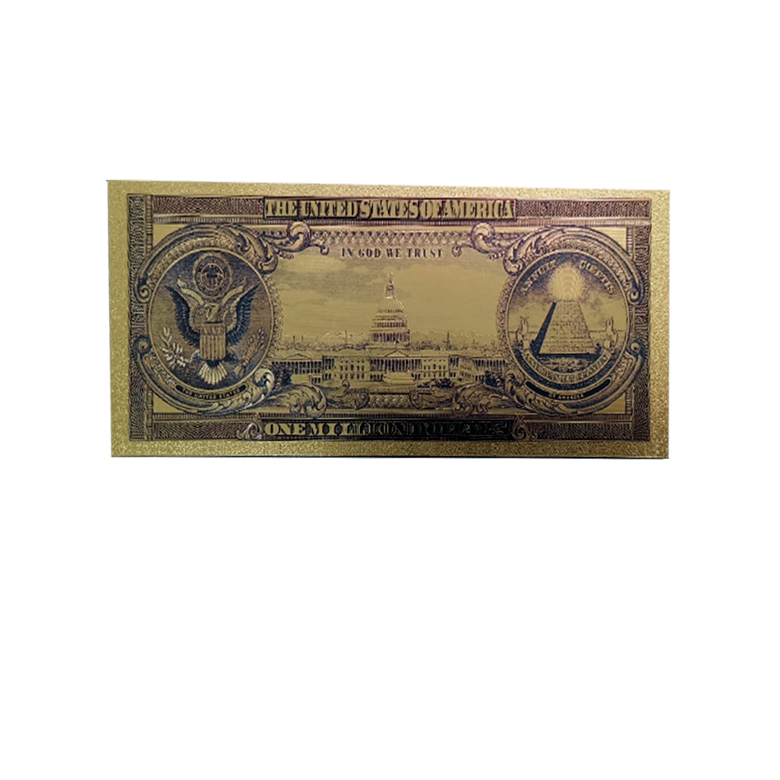 One Million Dollar 24K Gold Plated Bill Collectible Banknotes for Decoration 24K Gold and Silver Plated Replica Bills One Million Dollar 24K Gold Plated Bill Collectible Banknotes for Decoration 24K Gold and Silver Plated Replica Bills 4