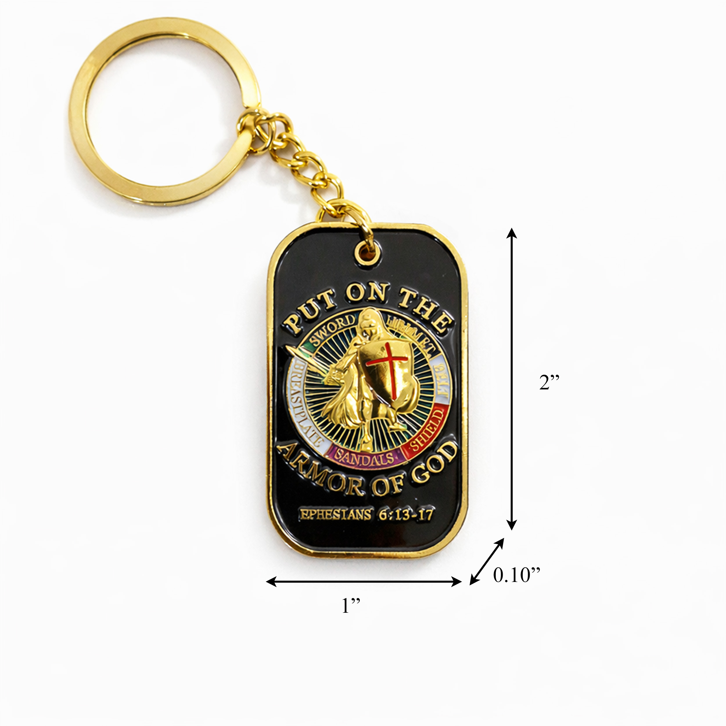 Put on the Whole Armor of God Christian Gold Plated Dog Tag Keychain All Products Put on the Whole Armor of God Christian Gold Plated Dog Tag Keychain All Products 6