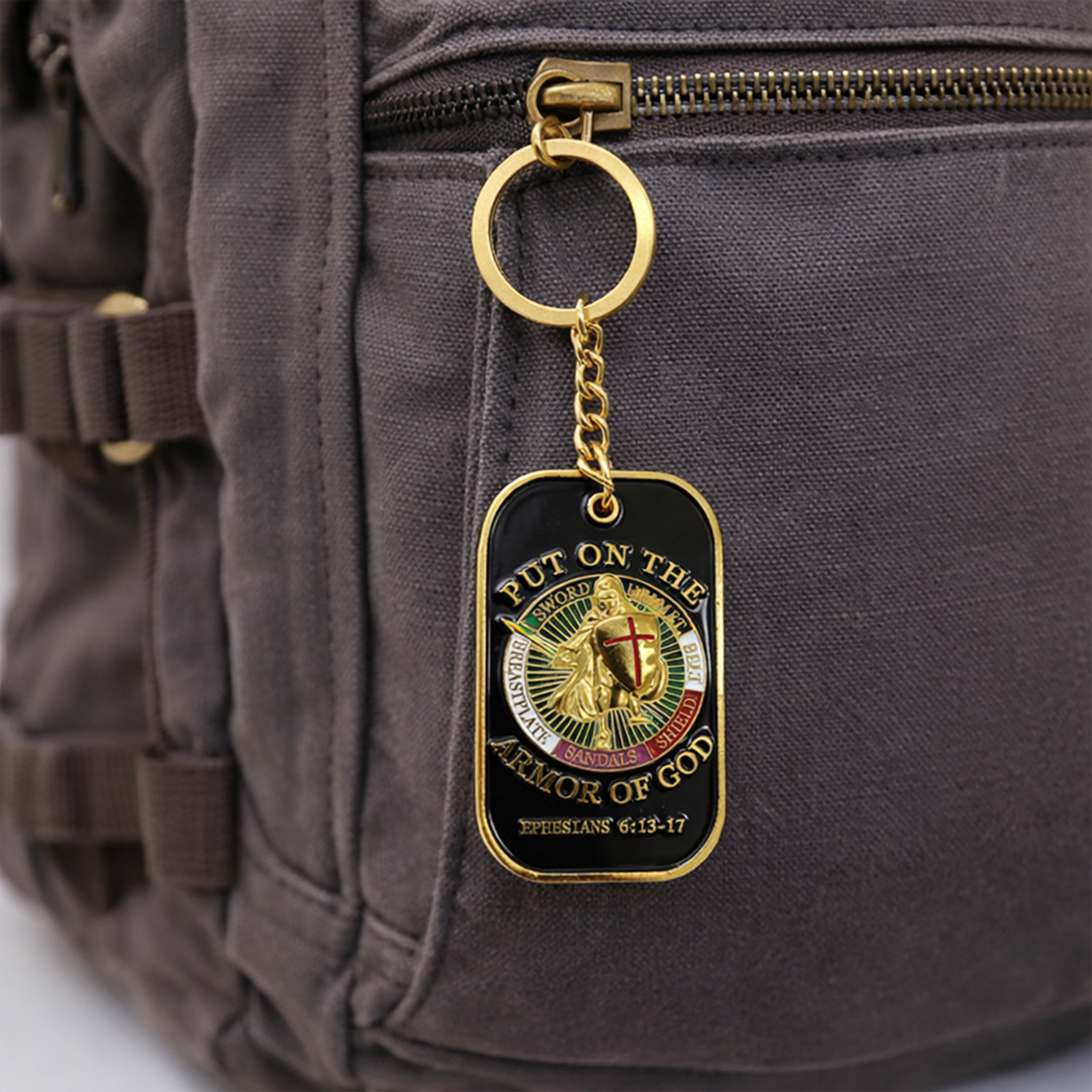 Put on the Whole Armor of God Christian Gold Plated Dog Tag Keychain All Products Put on the Whole Armor of God Christian Gold Plated Dog Tag Keychain All Products 7