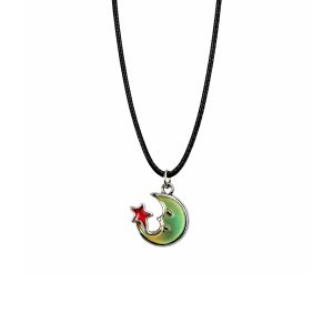 Color Changing Crescent Moon Charm Mood Necklace All Products
