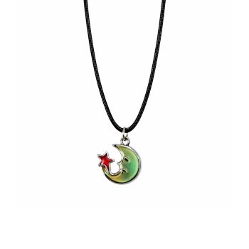 Color Changing Crescent Moon Charm Mood Necklace All Products
