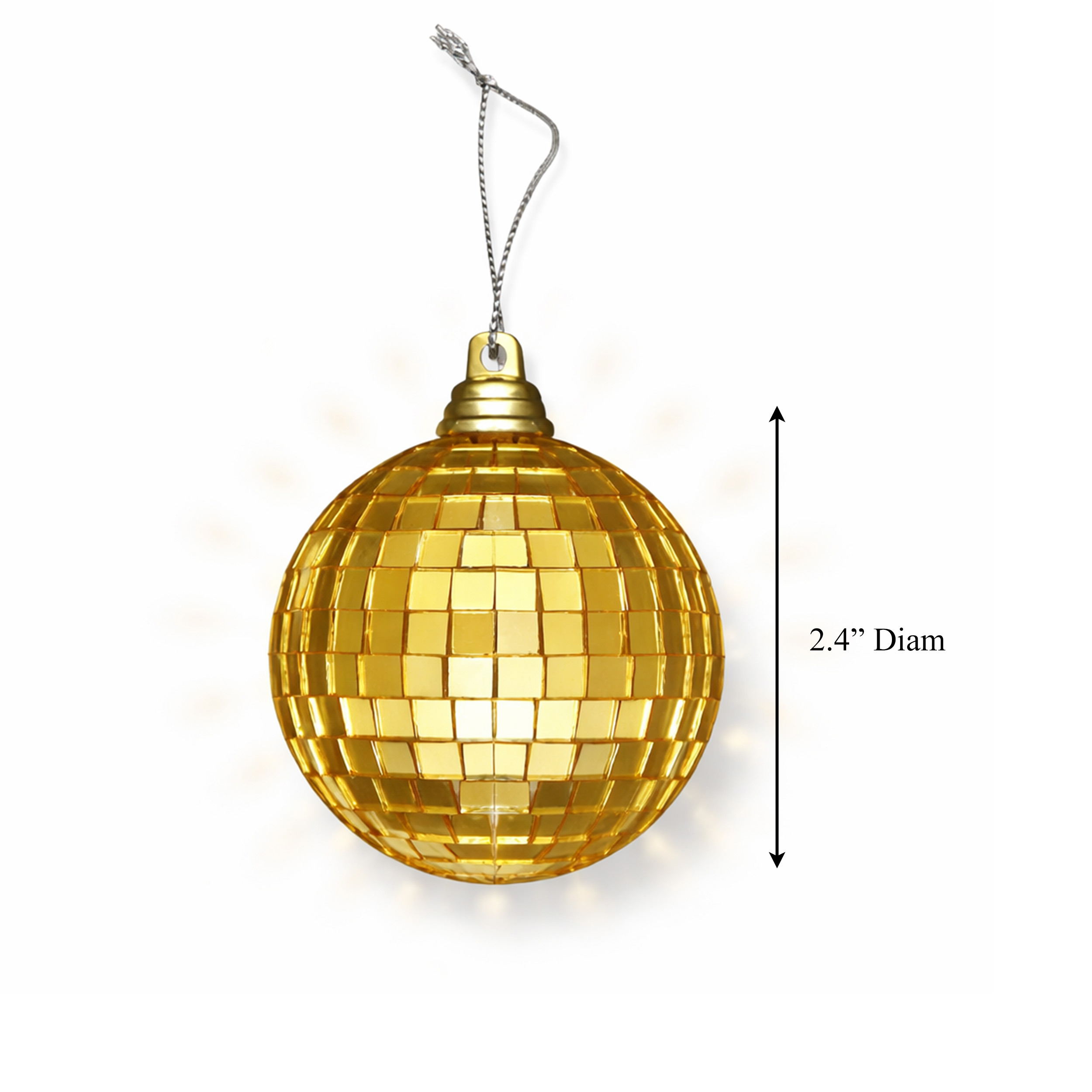 Pack of 4 Unlit Mini Gold Mirror Disco Ball Ornaments All Products Pack of 4 Unlit Mini Gold Mirror Disco Ball Ornaments All Products 4