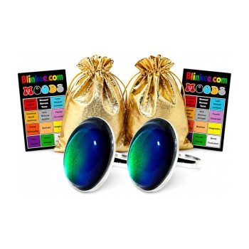 2 Pack Oval Color Changing Friendship Rings with Mood Guide Card All Products